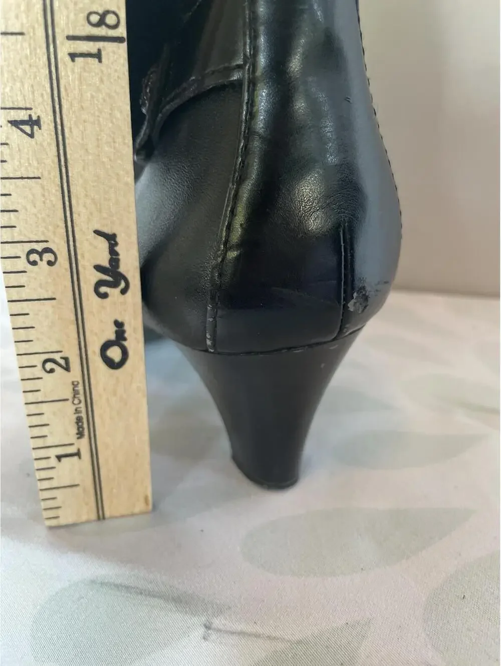 Anne Klein Black Leather iFlex Greta Ankle Boots Size 7.5 Stiletto Booties